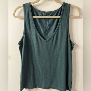 Madewell Green (sage) Sleeveless V-Neck Tank Top. Never worn.